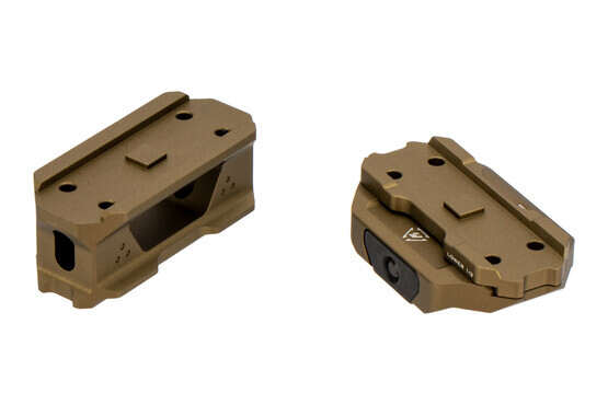The Strike Industries Aimpoint T1 Micro Red Dot Riser Mount features a flat dark earth anodized finish